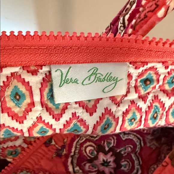 Large Vera Bradley “Call Me Coral” Floral Paisley Pink Duffel Bag - Picture 2 of 5